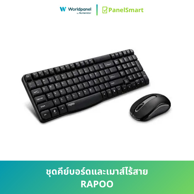 ชุดคีย์บอร์ดและเมาส์ไร้สาย RAPOO